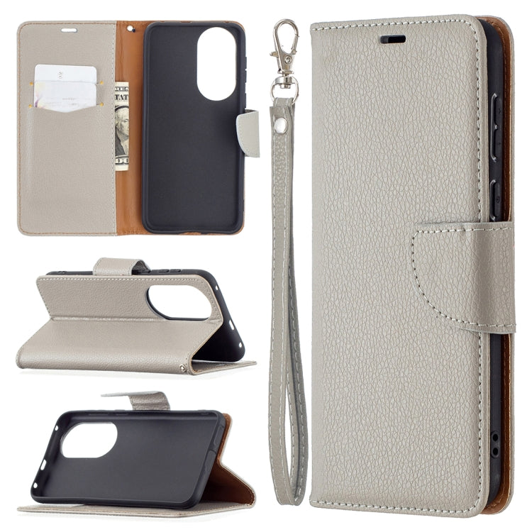 For Huawei P50 Litchi Texture Pure Color Horizontal Flip Leather Case with Holder & Card Slots & Wallet & Lanyard