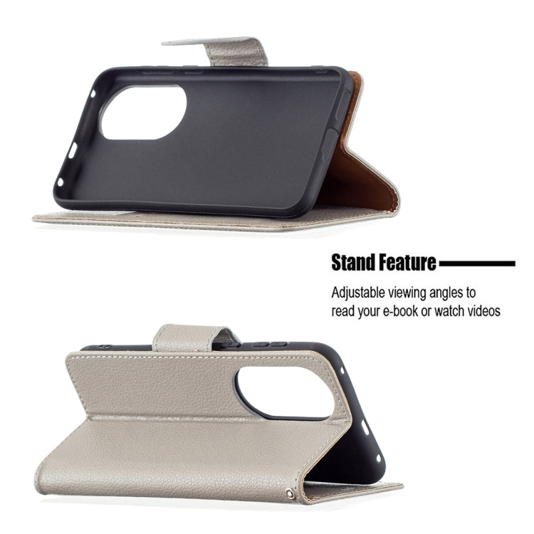 For Huawei P50 Litchi Texture Pure Color Horizontal Flip Leather Case with Holder & Card Slots & Wallet & Lanyard