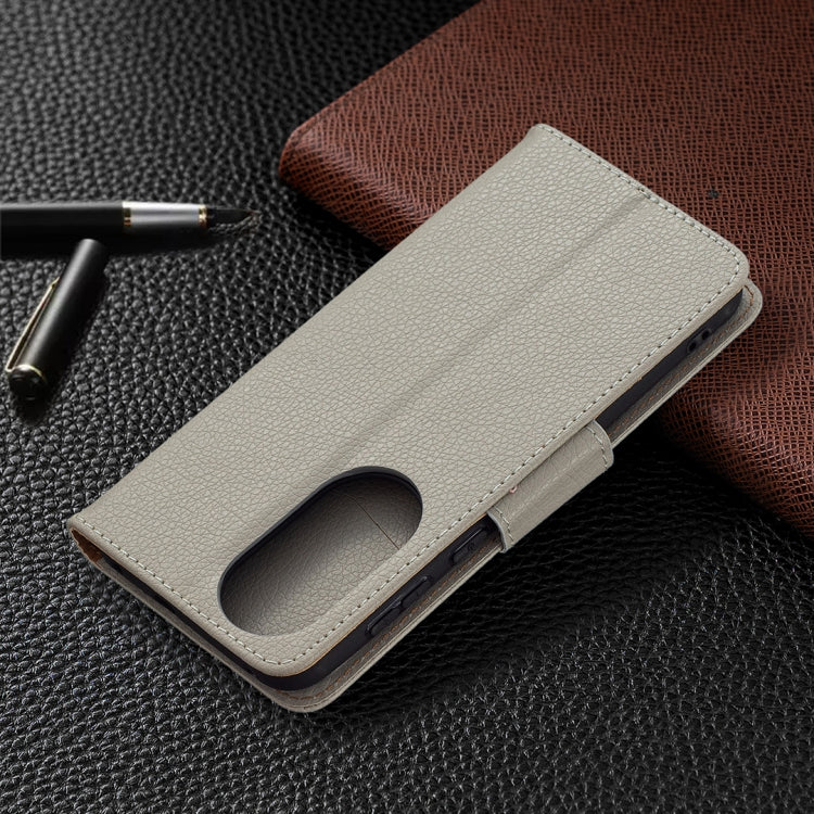 For Huawei P50 Litchi Texture Pure Color Horizontal Flip Leather Case with Holder & Card Slots & Wallet & Lanyard