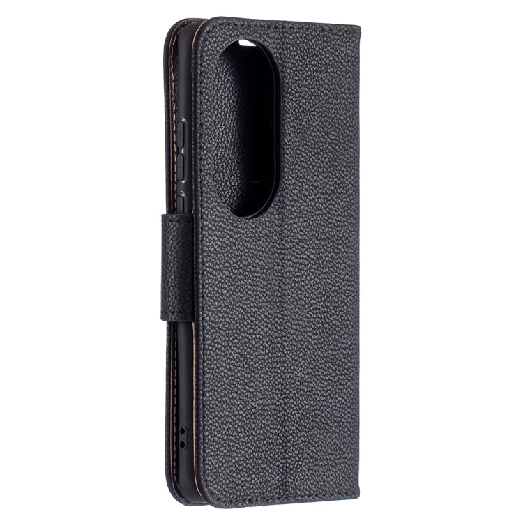 For Huawei P50 Pro Litchi Texture Pure Color Horizontal Flip Leather Case with Holder & Card Slots & Wallet & Lanyard
