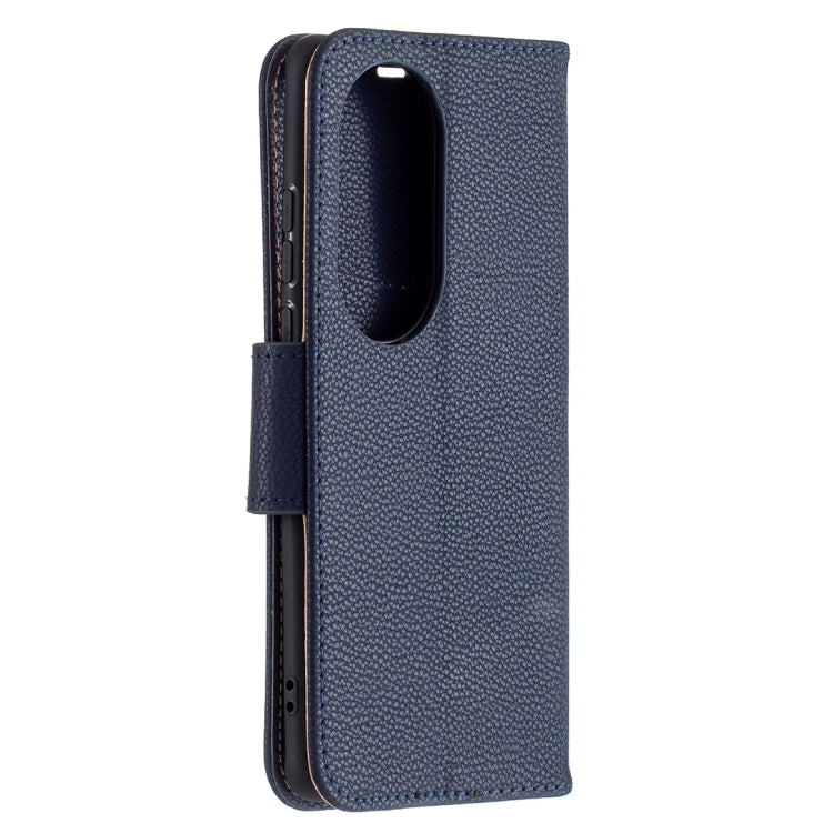 For Huawei P50 Pro Litchi Texture Pure Color Horizontal Flip Leather Case with Holder & Card Slots & Wallet & Lanyard