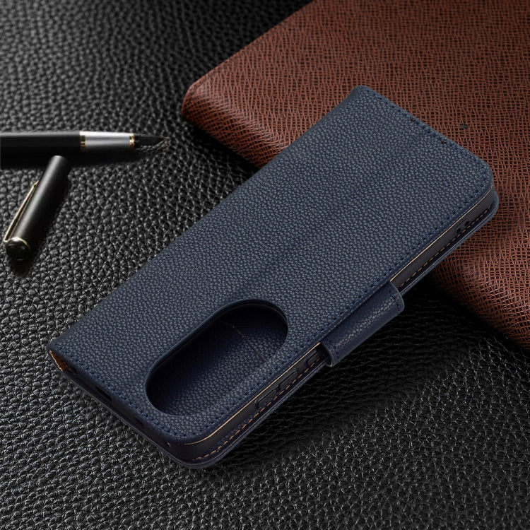 For Huawei P50 Pro Litchi Texture Pure Color Horizontal Flip Leather Case with Holder & Card Slots & Wallet & Lanyard