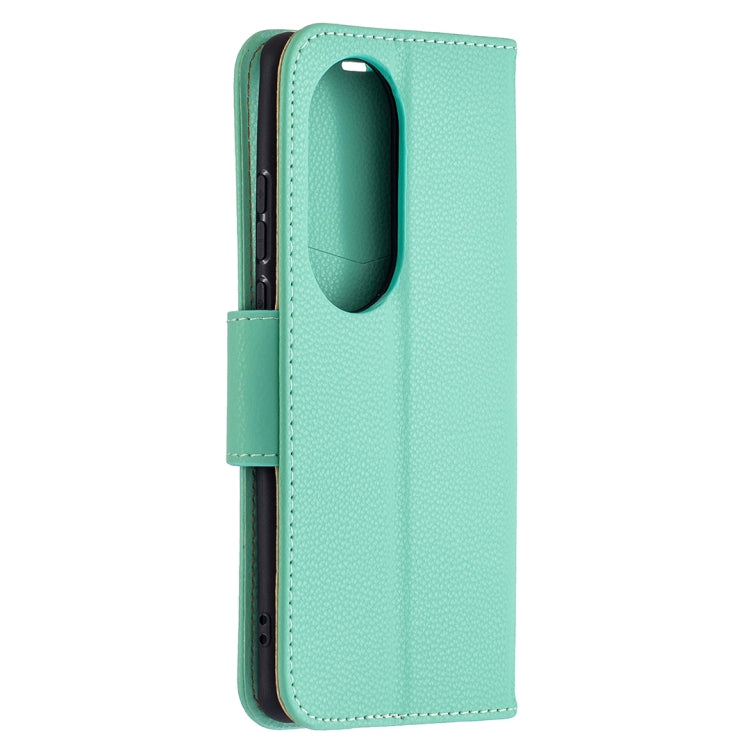 For Huawei P50 Pro Litchi Texture Pure Color Horizontal Flip Leather Case with Holder & Card Slots & Wallet & Lanyard