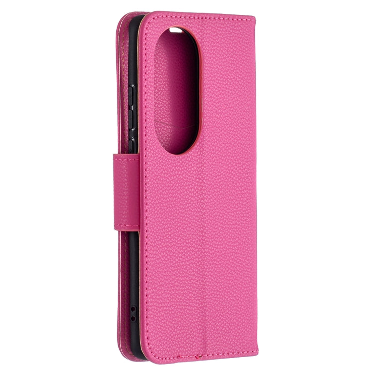 For Huawei P50 Pro Litchi Texture Pure Color Horizontal Flip Leather Case with Holder & Card Slots & Wallet & Lanyard