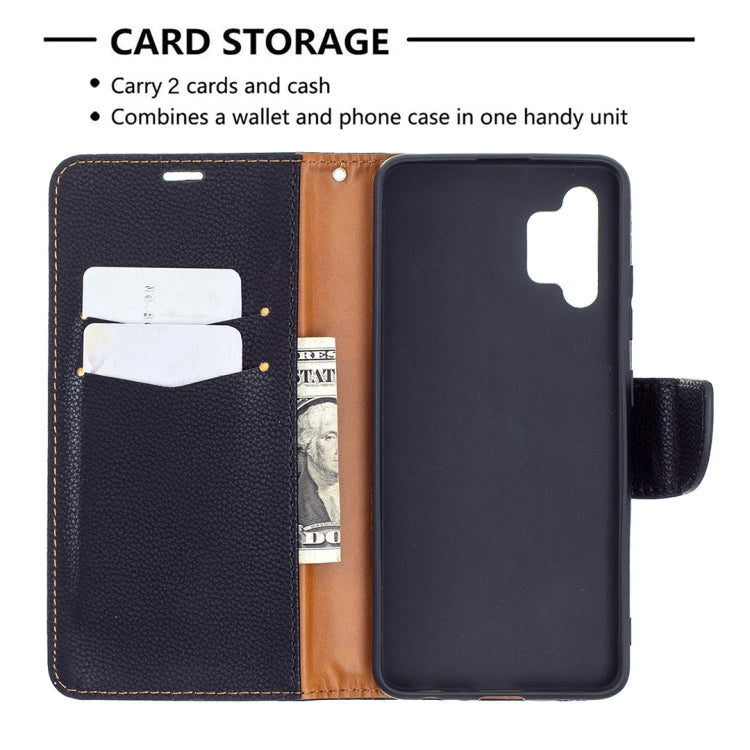 For Samsung Galaxy A32 4G Litchi Texture Pure Color Horizontal Flip Leather Case with Holder & Card Slots & Wallet & Lanyard