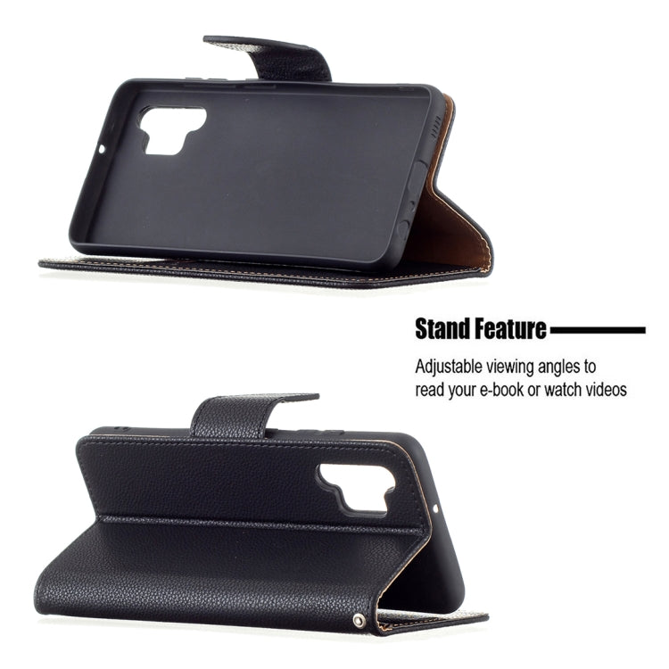 For Samsung Galaxy A32 4G Litchi Texture Pure Color Horizontal Flip Leather Case with Holder & Card Slots & Wallet & Lanyard