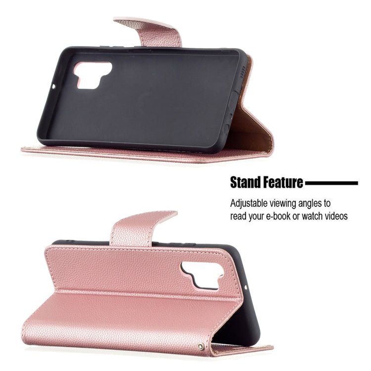For Samsung Galaxy A32 4G Litchi Texture Pure Color Horizontal Flip Leather Case with Holder & Card Slots & Wallet & Lanyard