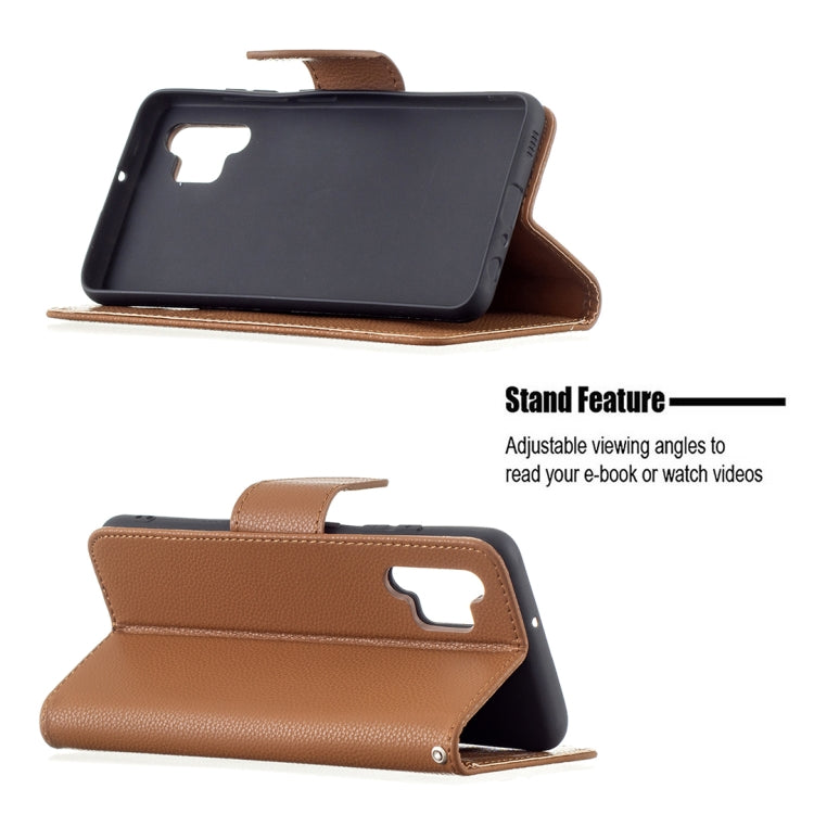 For Samsung Galaxy A32 4G Litchi Texture Pure Color Horizontal Flip Leather Case with Holder & Card Slots & Wallet & Lanyard