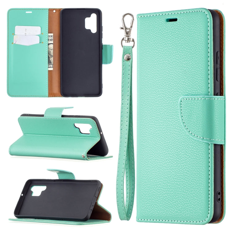 For Samsung Galaxy A32 4G Litchi Texture Pure Color Horizontal Flip Leather Case with Holder & Card Slots & Wallet & Lanyard