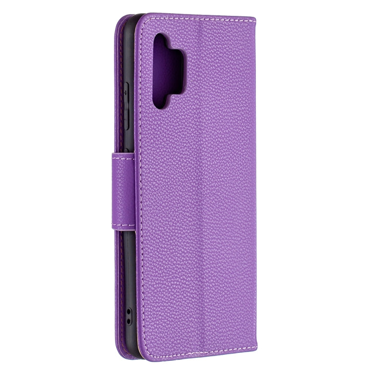 For Samsung Galaxy A32 4G Litchi Texture Pure Color Horizontal Flip Leather Case with Holder & Card Slots & Wallet & Lanyard