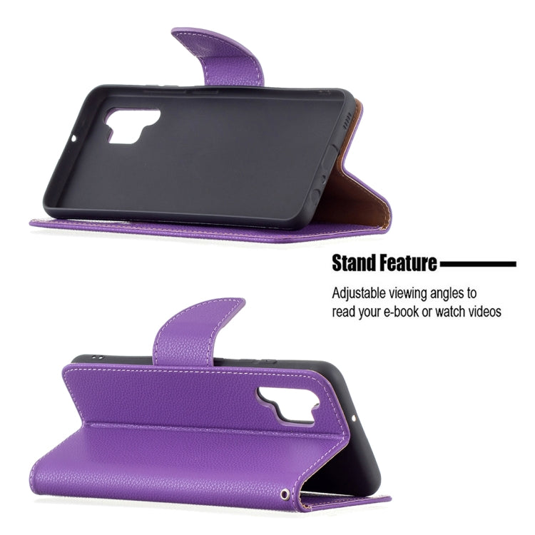 For Samsung Galaxy A32 4G Litchi Texture Pure Color Horizontal Flip Leather Case with Holder & Card Slots & Wallet & Lanyard