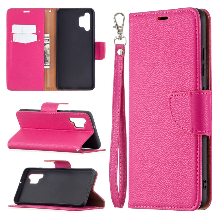 For Samsung Galaxy A32 4G Litchi Texture Pure Color Horizontal Flip Leather Case with Holder & Card Slots & Wallet & Lanyard
