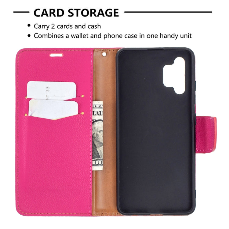 For Samsung Galaxy A32 4G Litchi Texture Pure Color Horizontal Flip Leather Case with Holder & Card Slots & Wallet & Lanyard