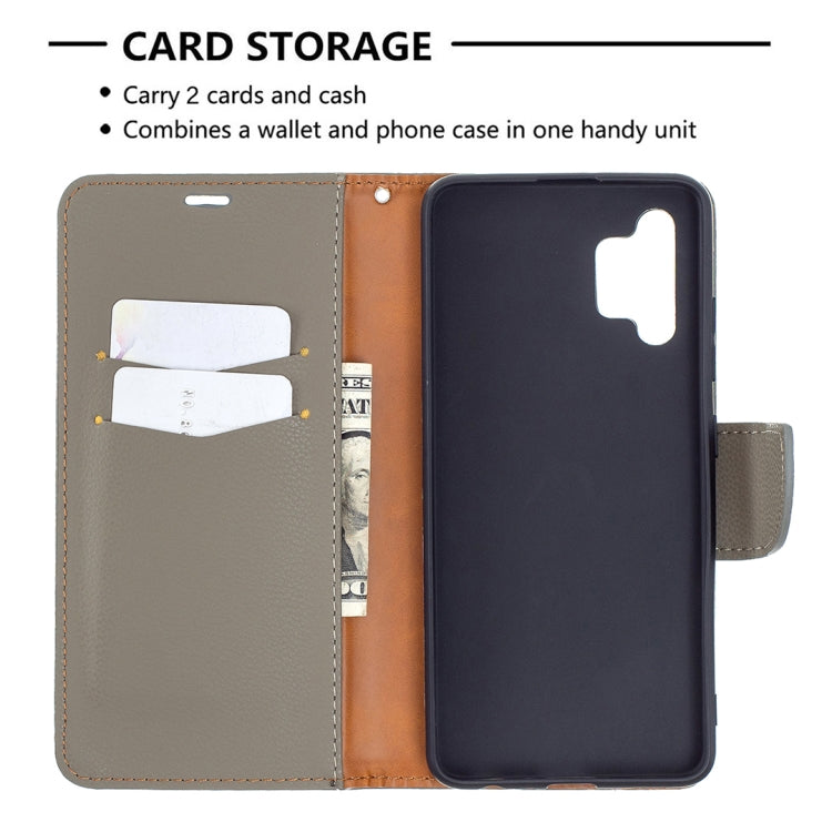 For Samsung Galaxy A32 4G Litchi Texture Pure Color Horizontal Flip Leather Case with Holder & Card Slots & Wallet & Lanyard