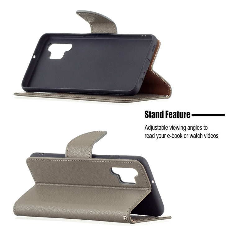 For Samsung Galaxy A32 4G Litchi Texture Pure Color Horizontal Flip Leather Case with Holder & Card Slots & Wallet & Lanyard
