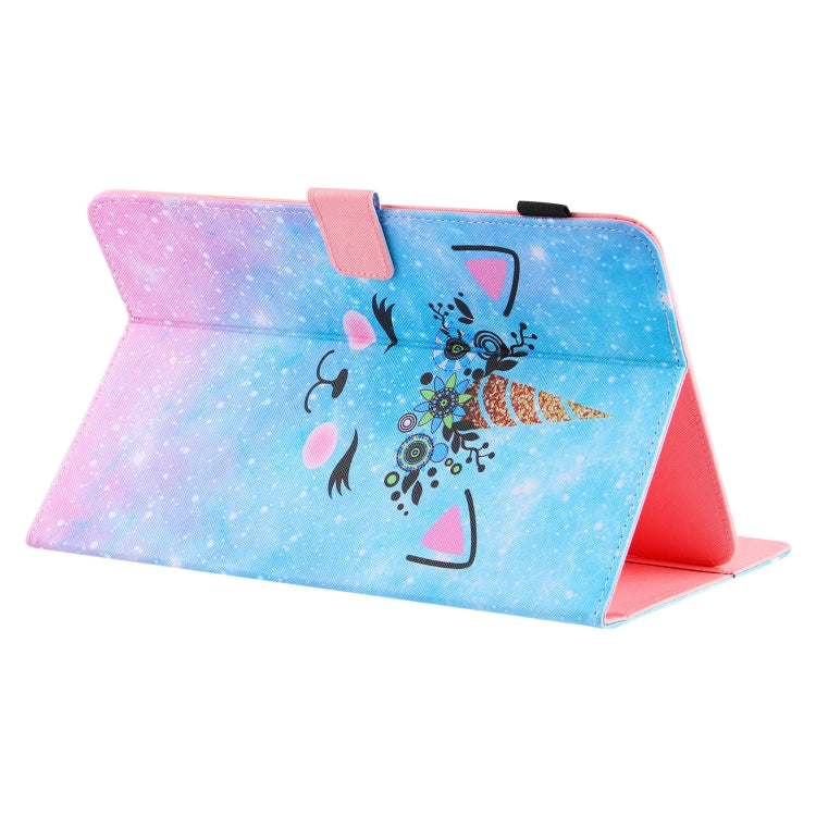 Universal Colored Drawing Horizontal Flip PU Leather Case with Holder & Card Slots & Wallet, Specification:8 inch