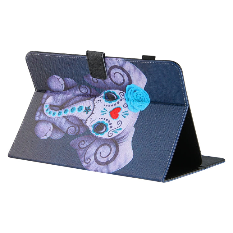 Universal Colored Drawing Horizontal Flip PU Leather Case with Holder & Card Slots & Wallet, Specification:8 inch