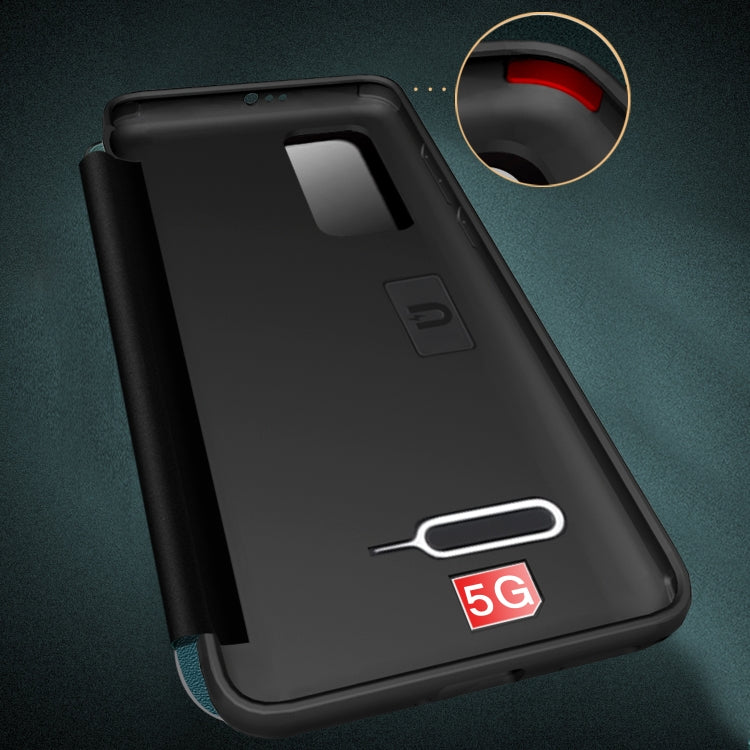 For Huawei P40 Magnetic Side Window View Shockproof Horizontal Flip Leather Smart Case