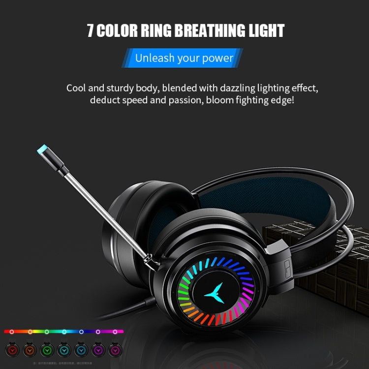 2 PCS G58 Head-Mounted Gaming Wired Headset with Microphone, Cable Length: about 2m, Color:Black Single Plug Version