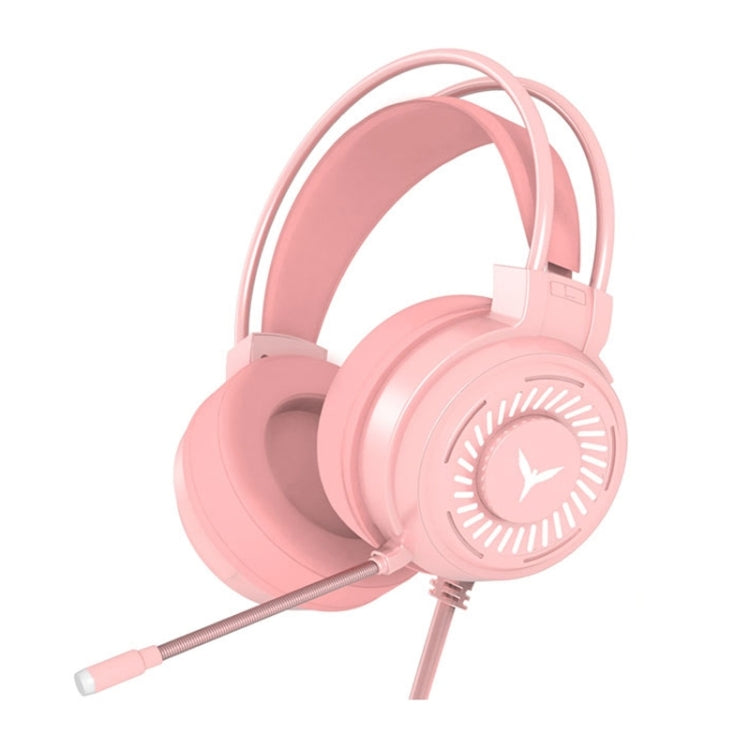 2 PCS G58 Head-Mounted Gaming Wired Headset with Microphone, Cable Length: about 2m, Color:Pink Colorful 3.5mm Version