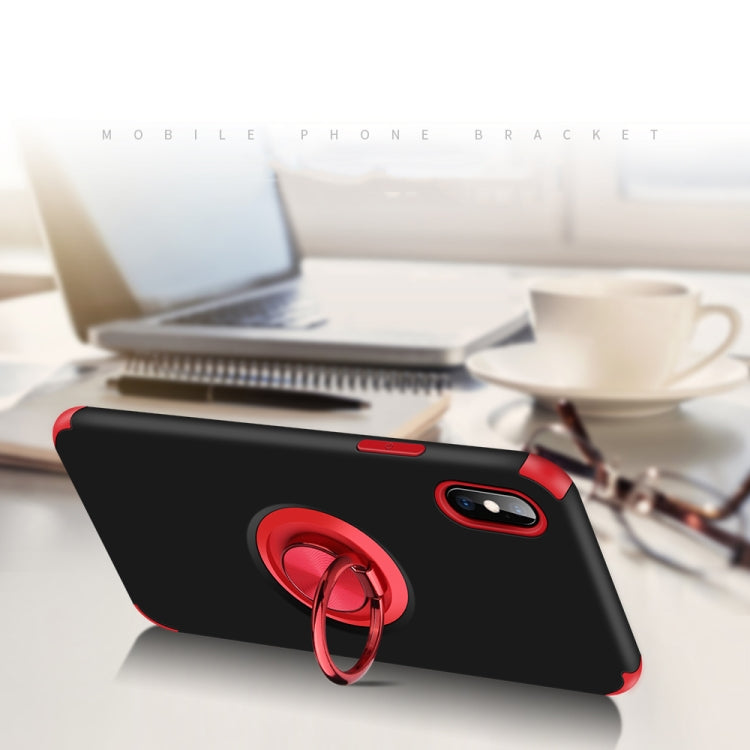 For iPhone XS Max Cool Series Shockproof TPU + PC Protective Case with Invisible Ring Holder