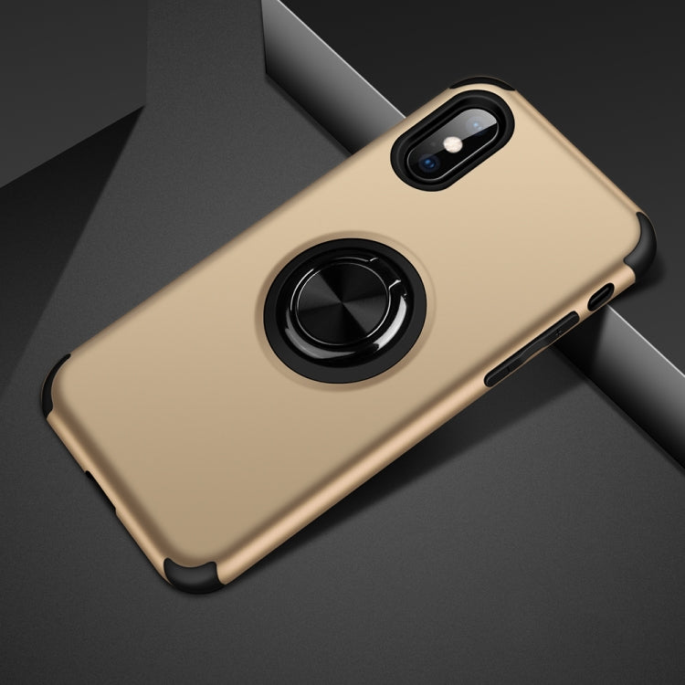 For iPhone XS Max Cool Series Shockproof TPU + PC Protective Case with Invisible Ring Holder