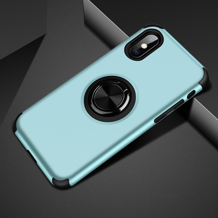 For iPhone XS Max Cool Series Shockproof TPU + PC Protective Case with Invisible Ring Holder