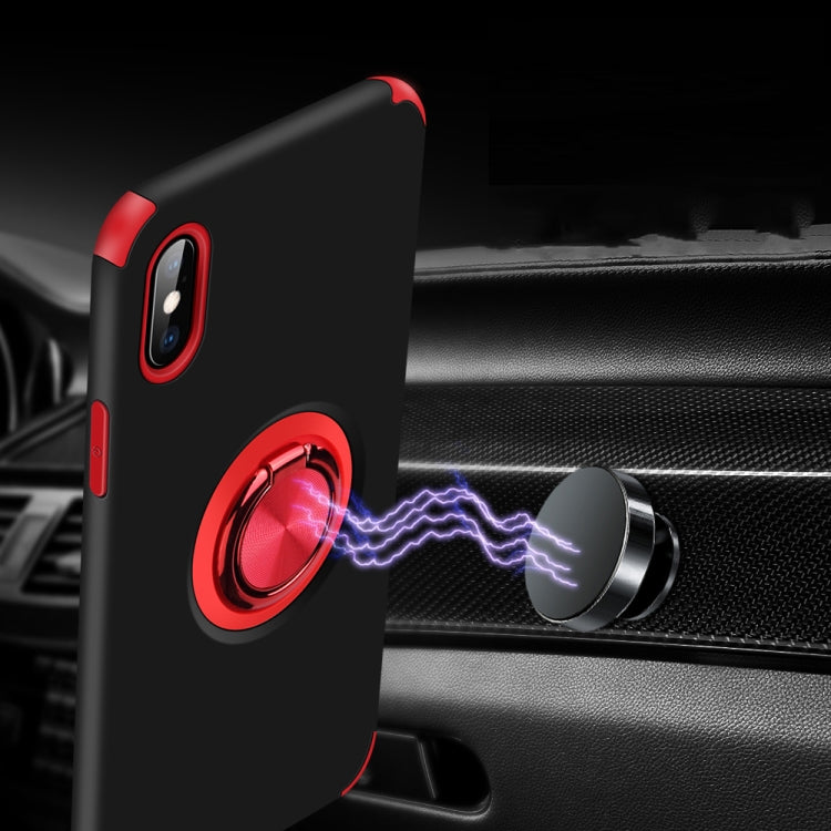 For iPhone XS Max Cool Series Shockproof TPU + PC Protective Case with Invisible Ring Holder