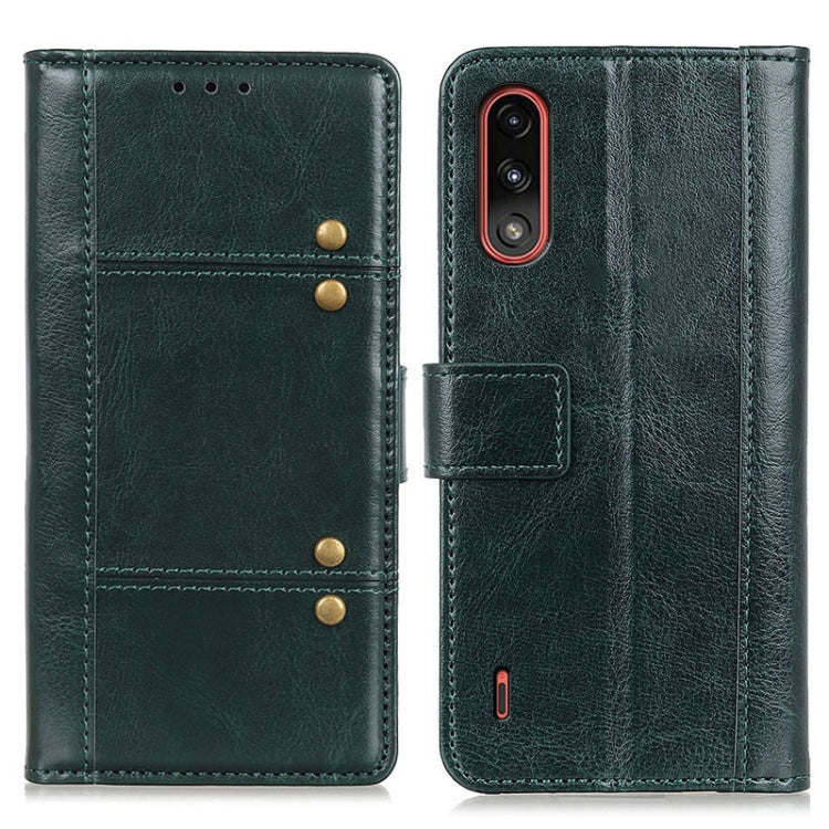 For Motorola Moto E7 Power Peas Crazy Horse Texture Horizontal Flip Leather Case with Holder & Card Slots & Wallet