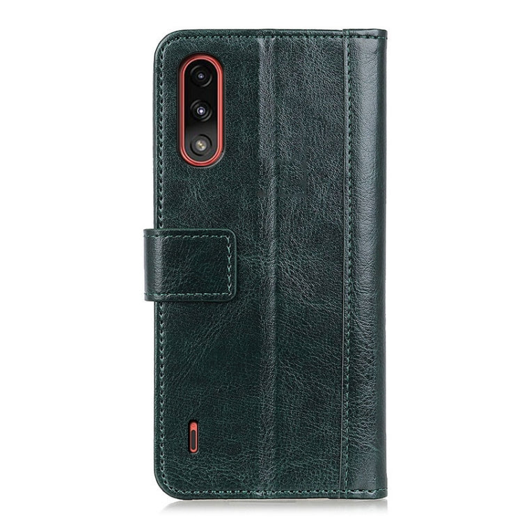 For Motorola Moto E7 Power Peas Crazy Horse Texture Horizontal Flip Leather Case with Holder & Card Slots & Wallet