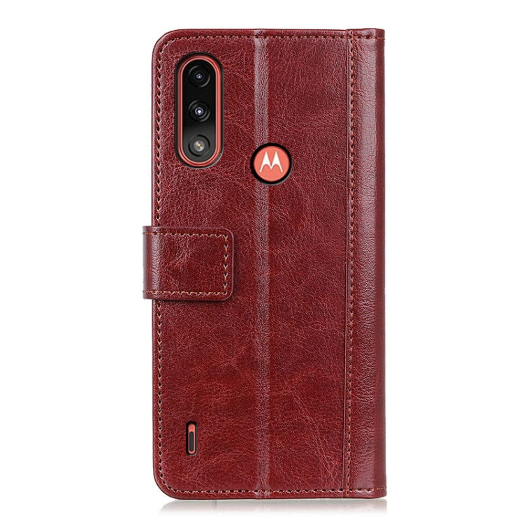 For Motorola Moto E7 Power Peas Crazy Horse Texture Horizontal Flip Leather Case with Holder & Card Slots & Wallet