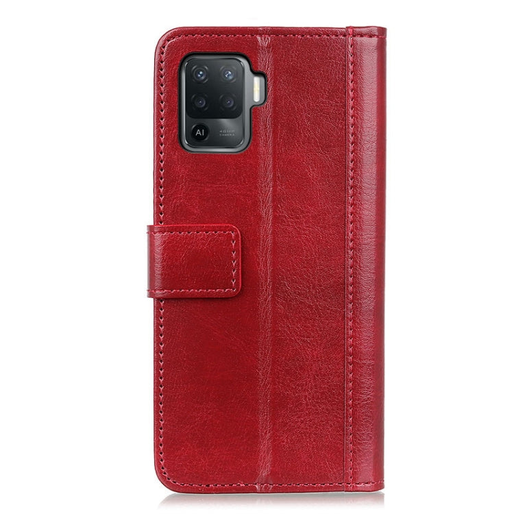 For OPPO A94 Peas Crazy Horse Texture Horizontal Flip Leather Case with Holder & Card Slots & Wallet