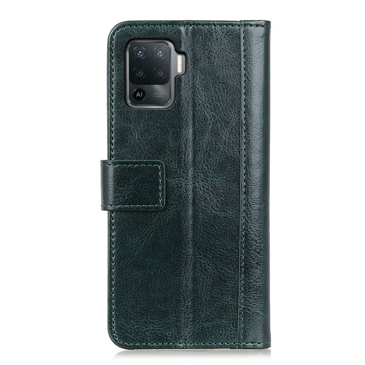 For OPPO F19 Pro Peas Crazy Horse Texture Horizontal Flip Leather Case with Holder & Card Slots & Wallet