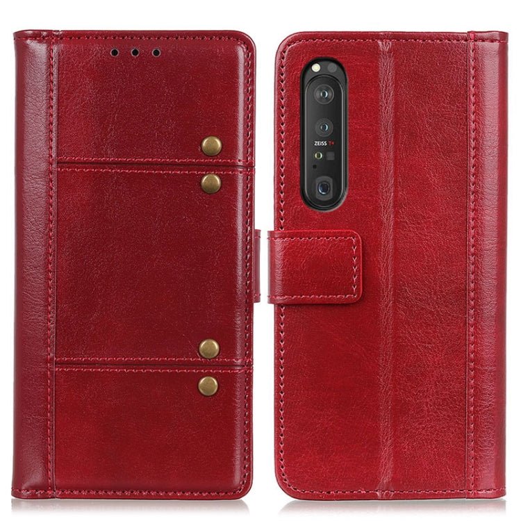 For Sony Xperia 1 III Peas Crazy Horse Texture Horizontal Flip Leather Case with Holder & Card Slots & Wallet
