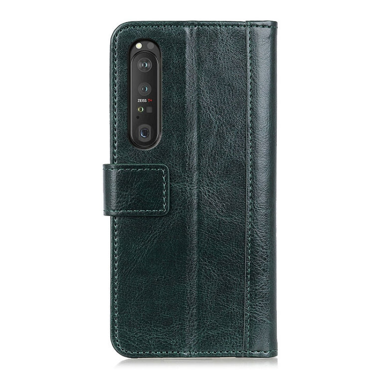 For Sony Xperia 1 III Peas Crazy Horse Texture Horizontal Flip Leather Case with Holder & Card Slots & Wallet