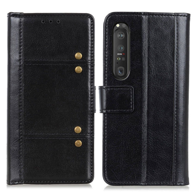 For Sony Xperia 1 III Peas Crazy Horse Texture Horizontal Flip Leather Case with Holder & Card Slots & Wallet