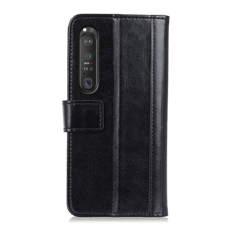 For Sony Xperia 1 III Peas Crazy Horse Texture Horizontal Flip Leather Case with Holder & Card Slots & Wallet