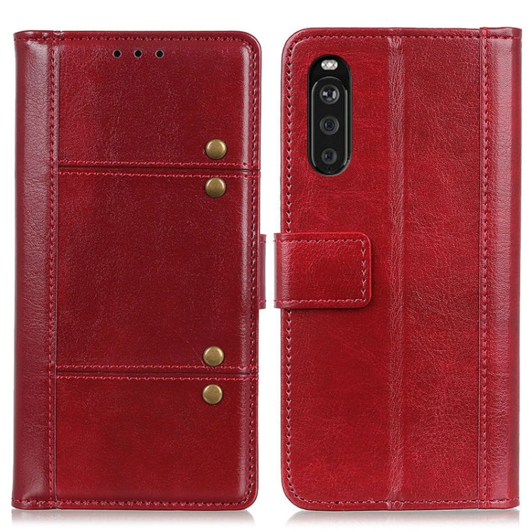 For Sony Xperia 10 III Peas Crazy Horse Texture Horizontal Flip Leather Case with Holder & Card Slots & Wallet