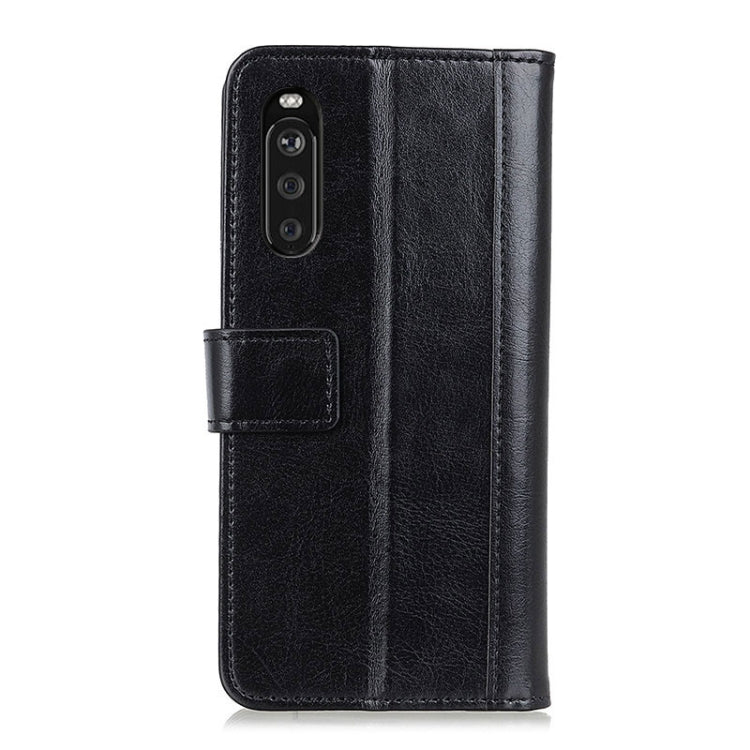 For Sony Xperia 10 III Peas Crazy Horse Texture Horizontal Flip Leather Case with Holder & Card Slots & Wallet