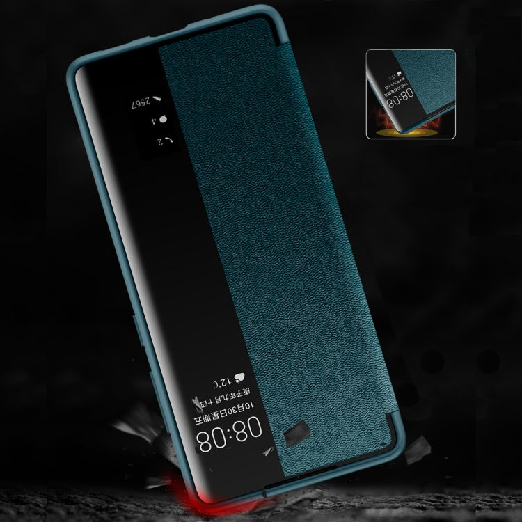 For Samsung Galaxy A02s 164.2mm Magnetic Side Window View Shockproof Horizontal Flip Leather Case