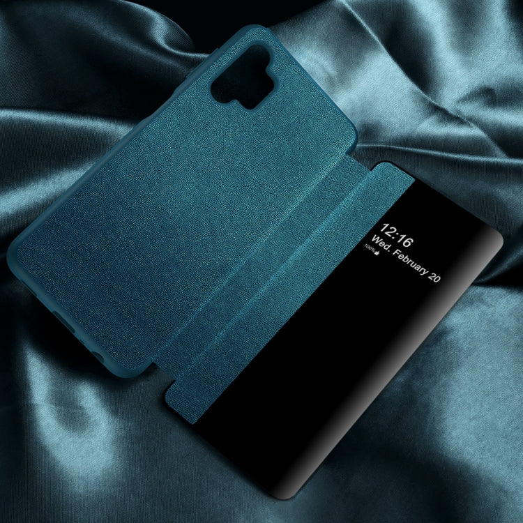 For Samsung Galaxy A32 5G Magnetic Side Window View Shockproof Horizontal Flip Leather Case