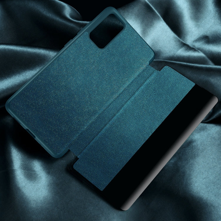 For Samsung Galaxy S20 FE Side Window View Shockproof Horizontal Flip Leather Case