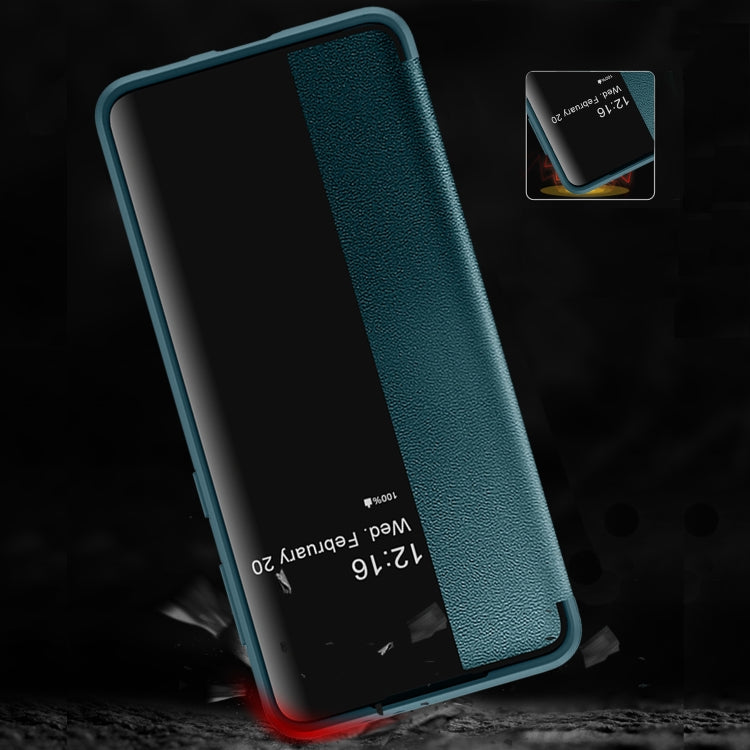 For Samsung Galaxy S21+ 5G Magnetic Side Window View Shockproof Horizontal Flip Leather Case