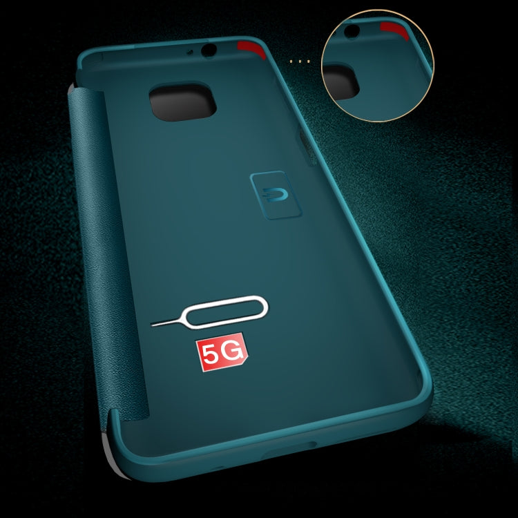 For Motorola Moto G Play(2021) Magnetic Side Window View Shockproof Horizontal Flip Leather Case
