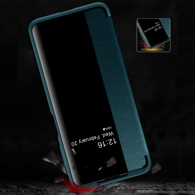 For Motorola Moto G Play(2021) Magnetic Side Window View Shockproof Horizontal Flip Leather Case