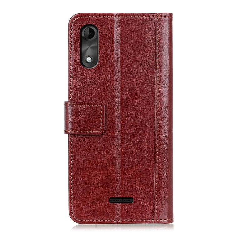 For Wiko Y51 Peas Crazy Horse Texture Horizontal Flip Leather Case with Holder & Card Slots & Wallet