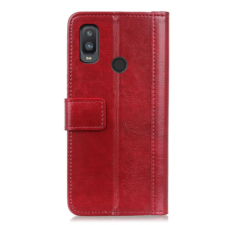 For alcatel 1L (2021) Peas Crazy Horse Texture Horizontal Flip Leather Case with Holder & Card Slots & Wallet