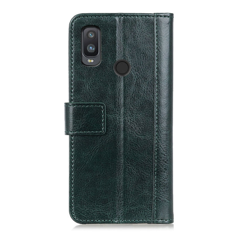 For alcatel 1L (2021) Peas Crazy Horse Texture Horizontal Flip Leather Case with Holder & Card Slots & Wallet