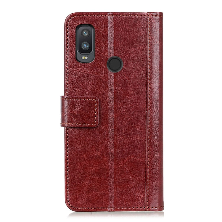 For alcatel 1L (2021) Peas Crazy Horse Texture Horizontal Flip Leather Case with Holder & Card Slots & Wallet