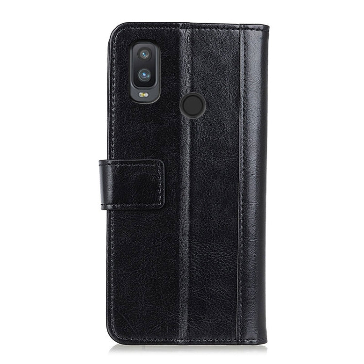 For alcatel 1L (2021) Peas Crazy Horse Texture Horizontal Flip Leather Case with Holder & Card Slots & Wallet